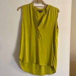 Vince blouse, chartreuse, size small.